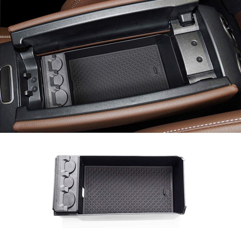 TTCR-II Center Console Organizer for Mercedes Benz A Class 2019-2025, for B Class GLB Console Organizer 2020-2025, for CLA Center Storage Tray GLA 2021-2024, for EQA EQB Middle Storage Box - Image 1